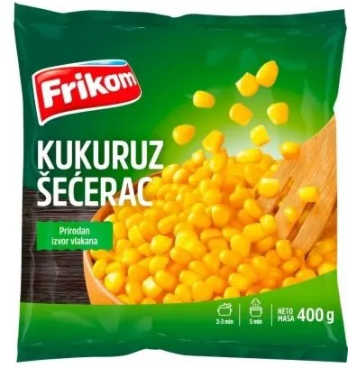 SMRZNUTO POVRĆE FRIKOM KUKURUZ ŠEĆERAC 400G FRIKOM