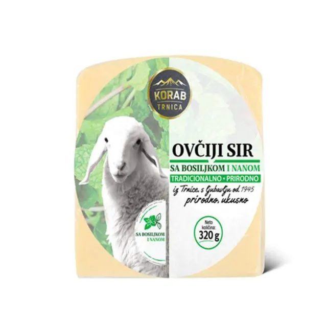 SIR OVCIJI PUNOMASNI POLUTVRDI SA NANOM I BOSILJKOM 320G KENDY LTD