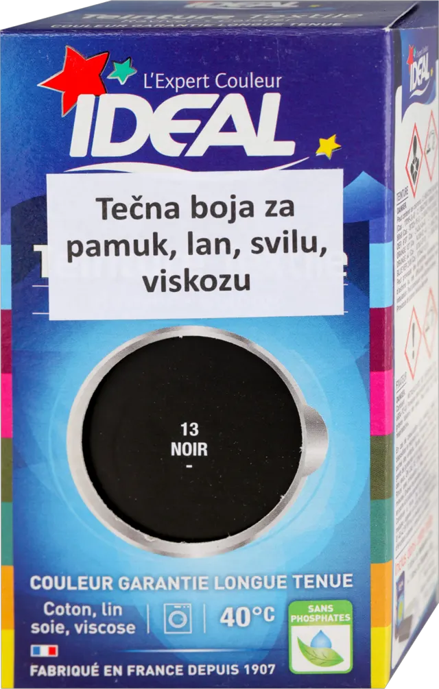 IDEAL BOJA ZA TKAN. CRNA 1/1 IDEAL
