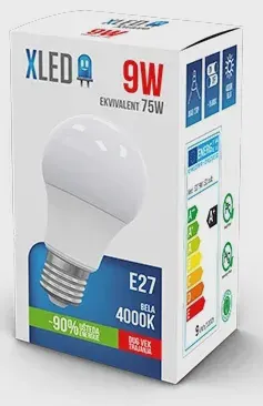 Sijalica LED XLED E27 9W 3000K 10