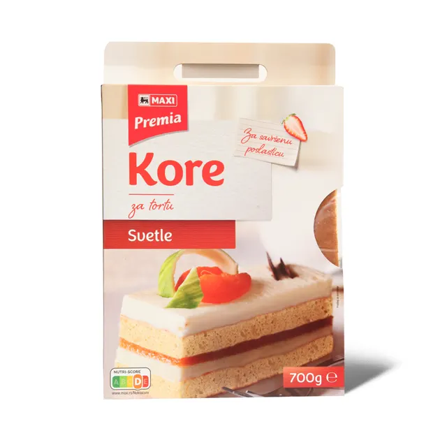 Kore za tortu svetle Premia 700g Maxi