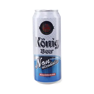 Pivo Konig bezalkoholno limenka 0500 24