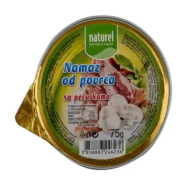 pasteta od povrca sa sampinjonima naturel 75g awt NATUREL