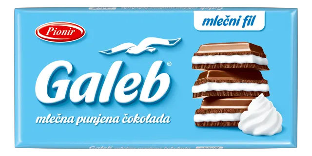 ČOKOLADA MLEČNA PUNJENA 80GR GALEB GALEB