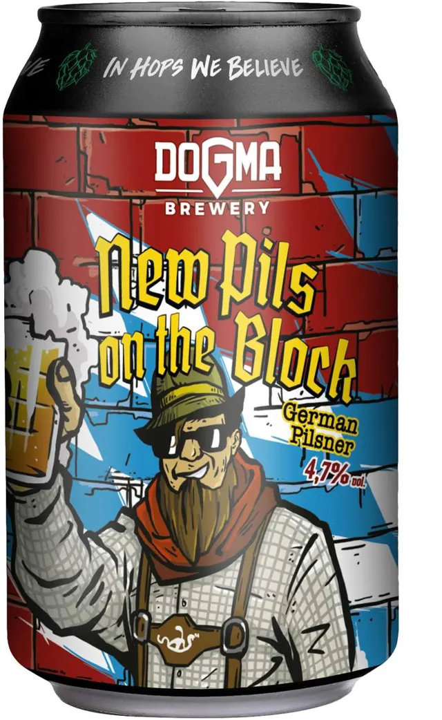 Pivo new pils the block limenka 0,33l Dogma