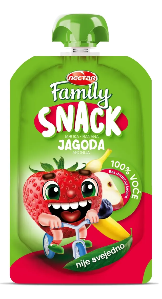 FAMILY SNACK JAB.BAN.JAGODA.ARON. POUCH 100g FAMILY