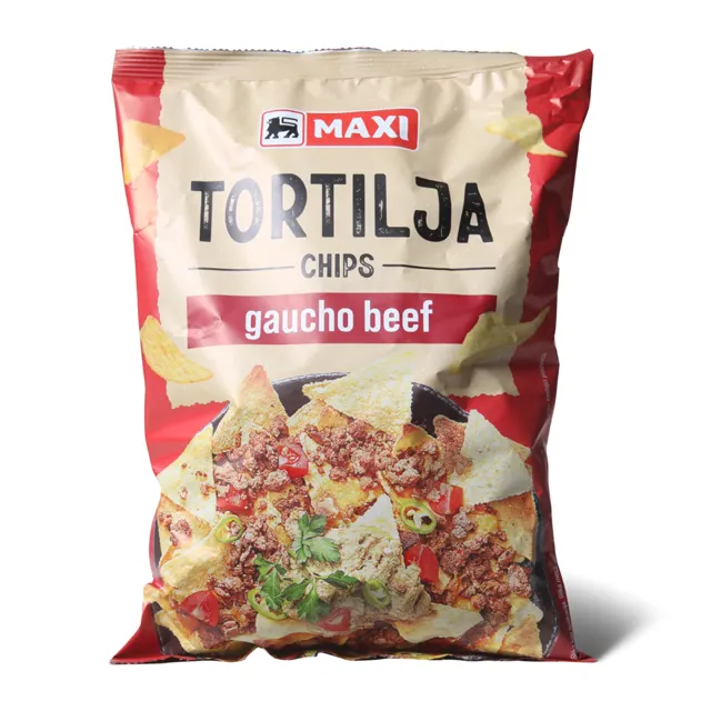 Tortilja chips gaucho beef Maxi 200g Maxi