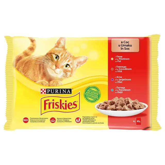 Preliv za macke Friskies meso 4x85g Friskies