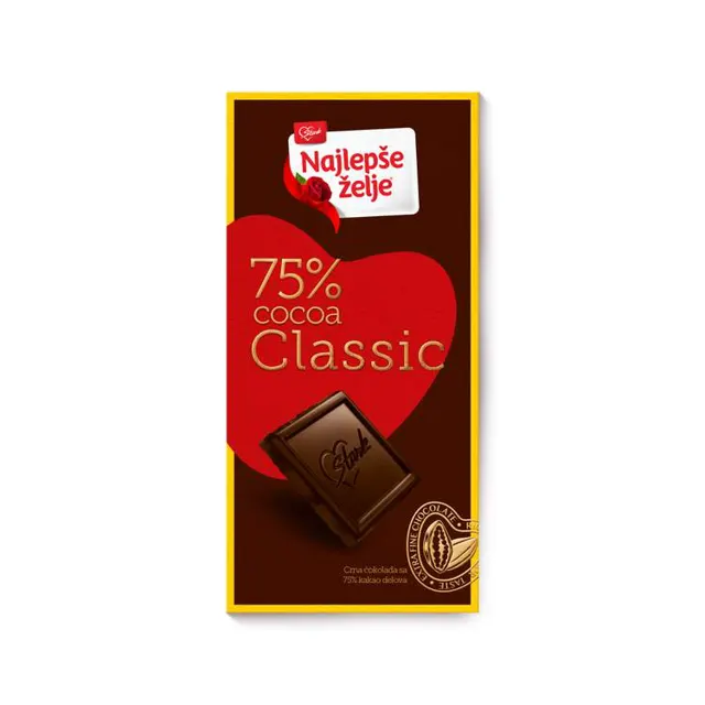 COKOLADA NAJLEPSE ZELJE SELECTION 75% 75gr STARK NAJLEPŠE ŽELJE