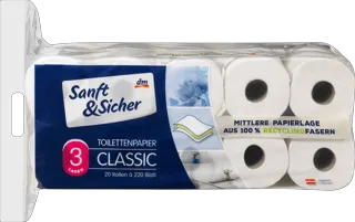 Sanft&Sicher toalet pap. 3-sl. 20/1