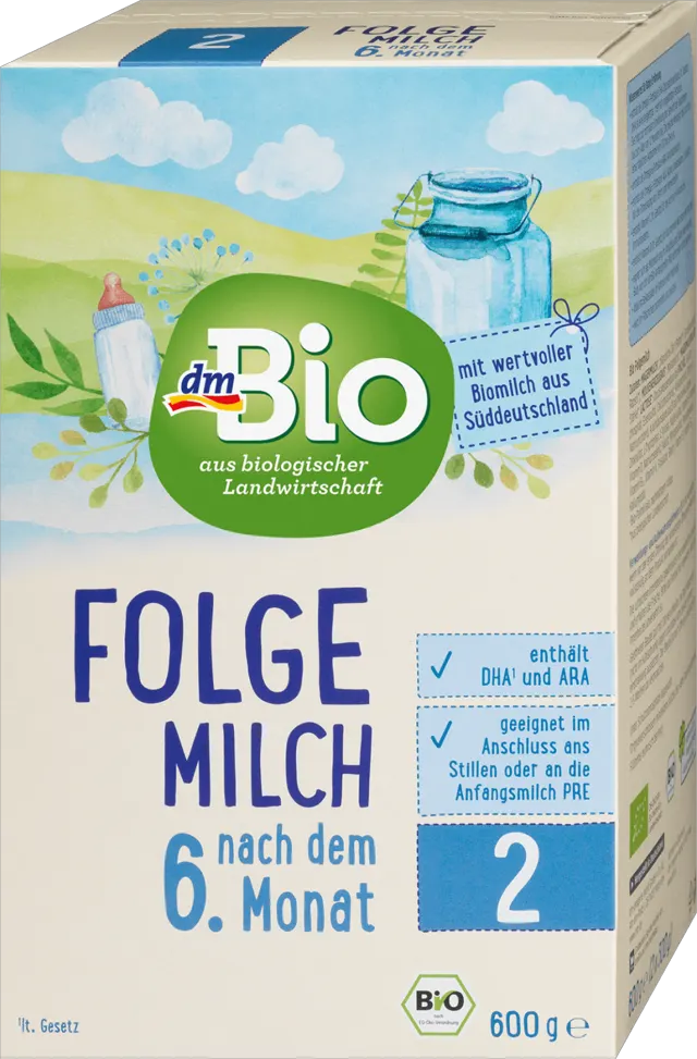 dmBio zamensko mleko 2 600g dmBio