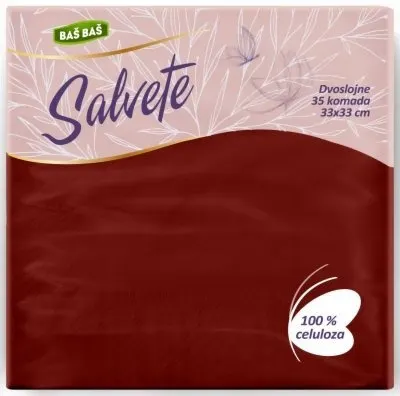SALVETE 2SL BORDO 33X33 BAŠ BAŠ 35/1 BAS BAS