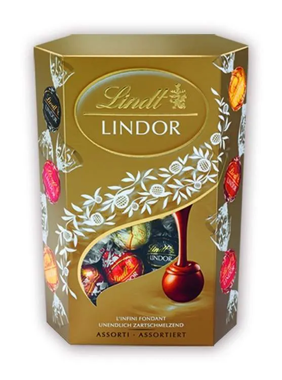 BOMBONJERA LINDOR 200G ASSORTI CORNET GOLD LINDT