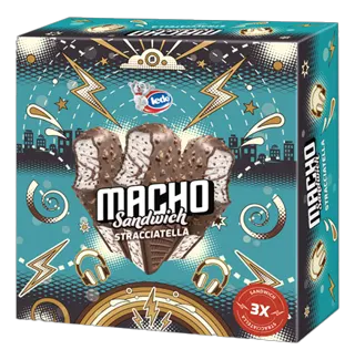 SLADOLED MACHO STRACCIATELLA SANDWICH MULTIPACK 3/1 387ML