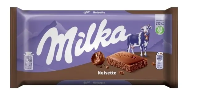 MILKA COKOLADA NOISETTE 90G MILKA