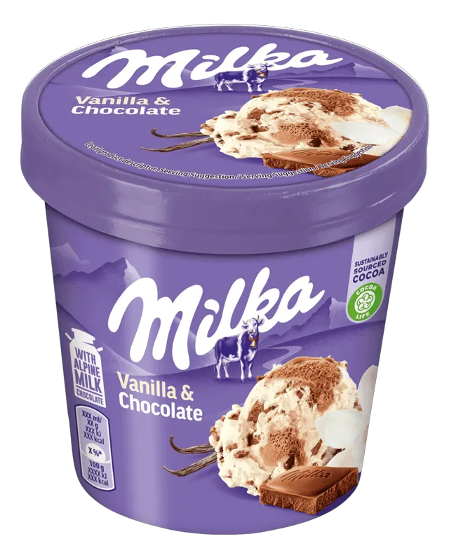 MILKA VANILLA TUB 425ml FRONERI