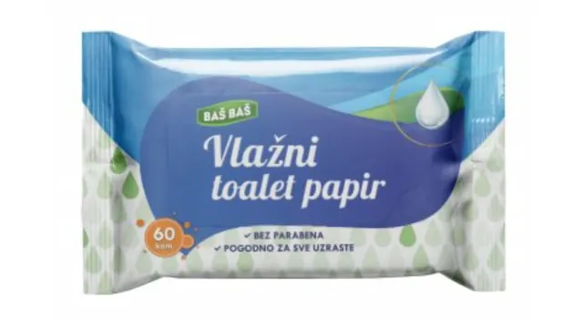 TOALETNI PAPIR VLAŽNI BAŠ BAŠ 60/1 BAS BAS