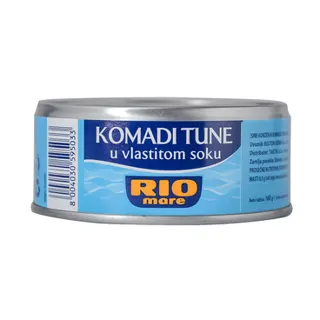 Tuna komadi/sopstveni sok Rio Mare 160g