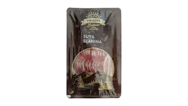 SUVA SLANINA VRHOVI ZLATIBORA SLAJS 100gr VRHOVI ZLATIBORA
