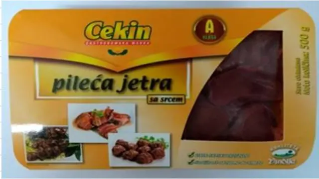 Pileca jetra sa srcem 500g(podloz.)SVEZE Vindija CEKIN