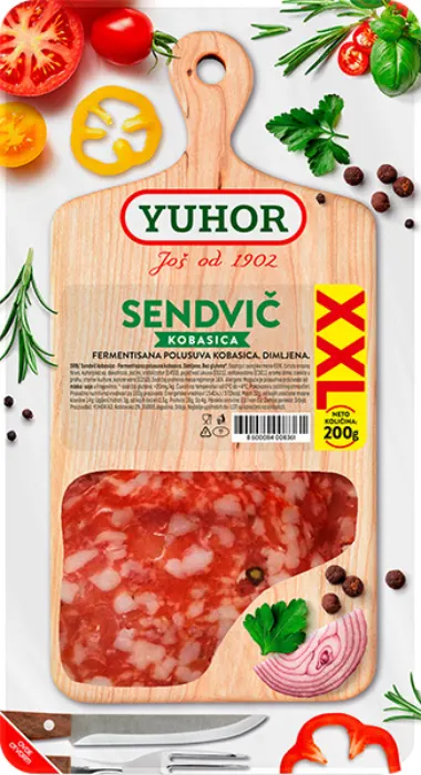 KOBASICA SENDVIČ XXL 200GR YUHOR YUHOR
