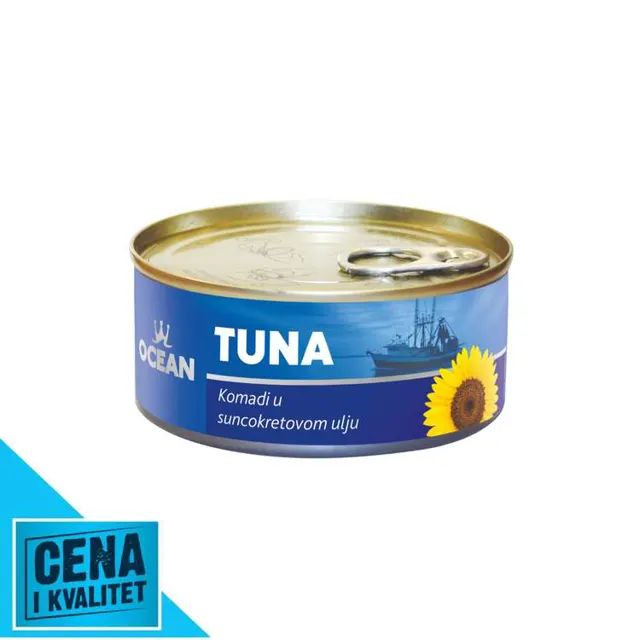 TUNA KOMADI U SUNC ULJU 160G OCEAN OCEAN