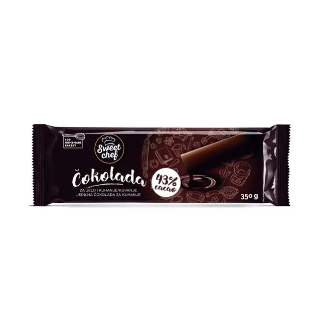 ČOKOLADA KUVANJE 43% 350G SWEET CHE SWEET CHEF