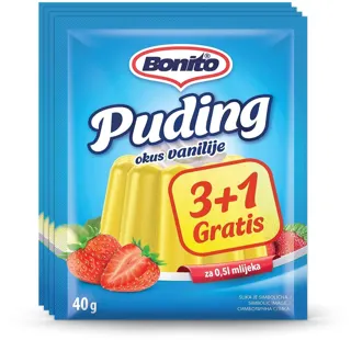 PUDING VANILA BONITO 40G 3+1 GRATIS