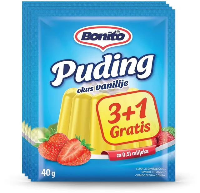 PUDING VANILA BONITO 40G 3+1 GRATIS BONITO