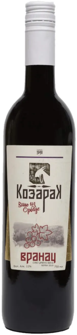 VINO VRANAC KOZARAK 0.75L WALC DOO BEOGRAD-GROCKA