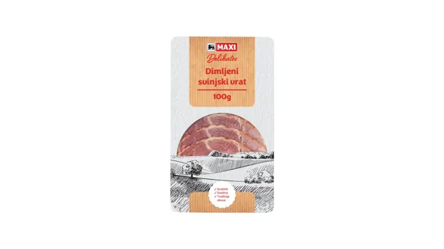 Dimljeni svinjski vrat Maxi 100g Maxi