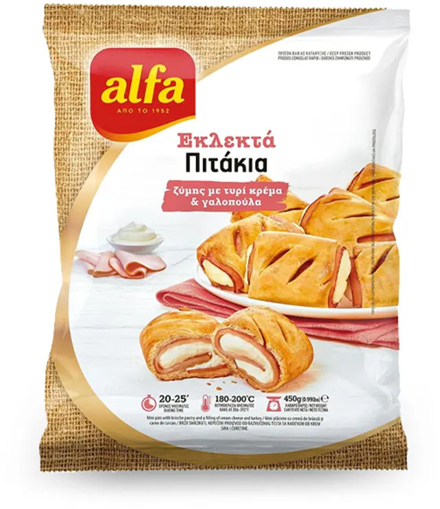 PITA MINI KREM SIR I ĆURETINA 450GR ALFA FOODS ALFA