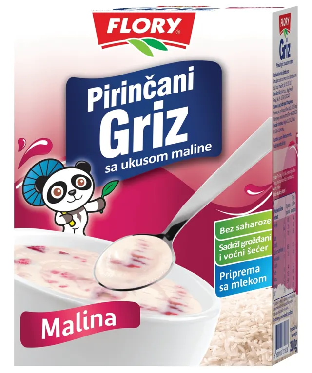 GRIZ PIRINČANI SA UKUSOM MALINE 200 GR FLORY FLORY