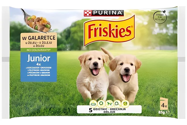 HRANA ZA PSE JUNIOR KOMADIĆI U ŽELEU MPK 4 X 85GR FRISKIES FRISKIES