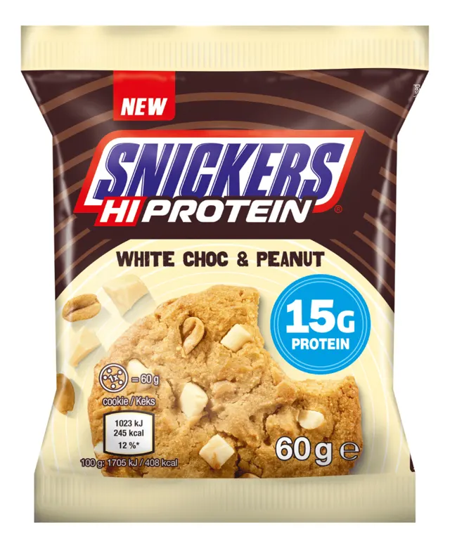 COOKIE PROTEIN BELA ČOKOLADA SNICKERS 60G SNICKERS