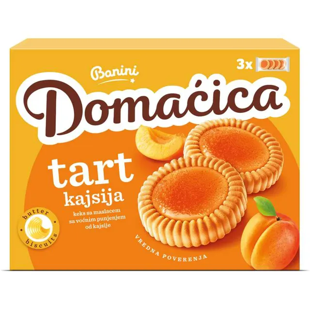 Keks Tart kajsija Domacica 210g Domacica