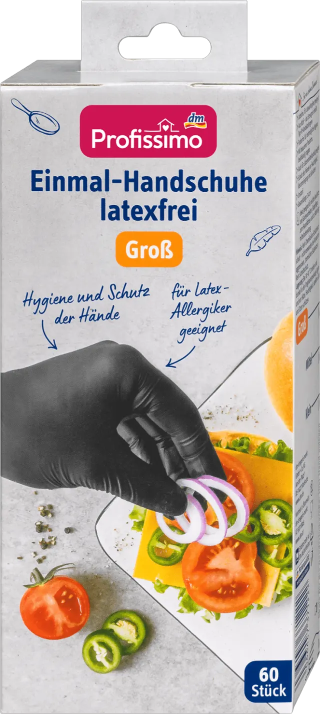 Profissimo jednokr. rukav. crne L 60kom Profissimo