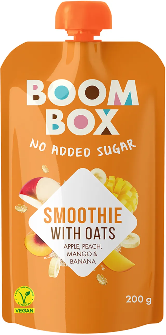 PAUČ BOOM BOX SMOOTHIE OVSENE PAHULJICE JABUKA-BRESKVA-MANGO 200G BOOM BOX
