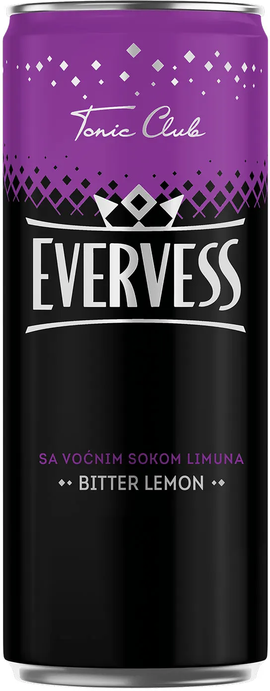 Evervess bitter lemon sleek limenka 330 ml EVERVESS