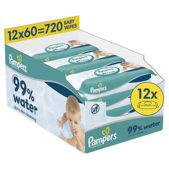 Pampers 99%voda vlaž.maram. 12x60/1 OS Pampers