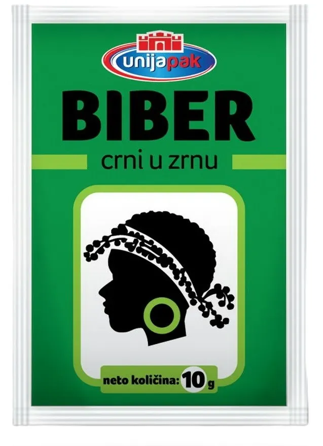 Biber zrno 0010 Unijapak 50 10 g Unijapak