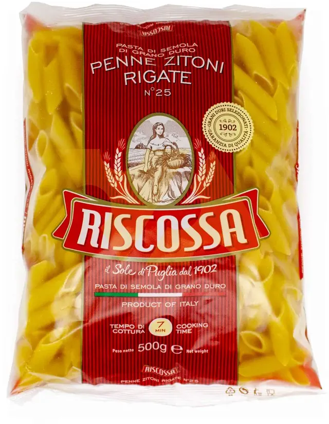 TESTO PENNE ZITONI RIGATONE n.25 500gr RISCOSSA TGK