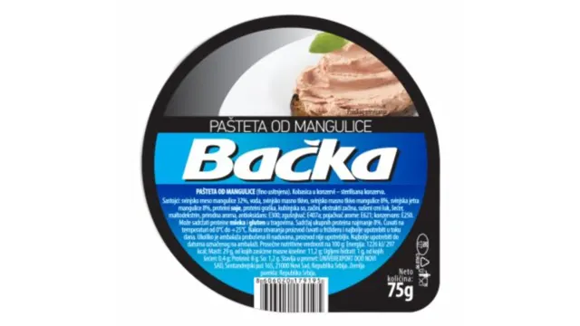 PAŠTETA OD MANGULICE BAČKA 75G BAČKA