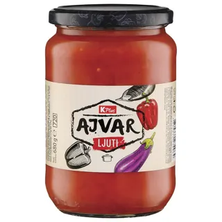 AJVAR LJUTI SA POVRĆEM 680G K PLUS