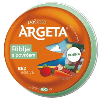 Pasteta riblja sa povrcem Argeta 80g