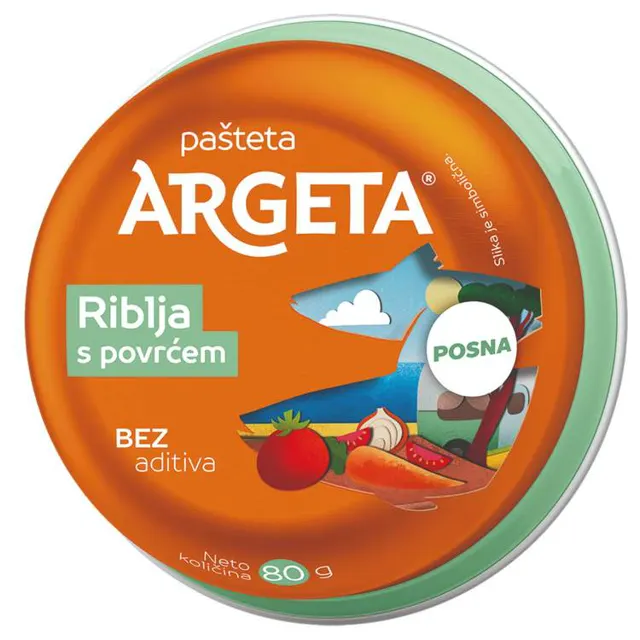 Pasteta riblja sa povrcem Argeta 80g Argeta