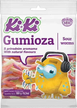 Bombone gumene Sour Worms Ki-Ki 180g