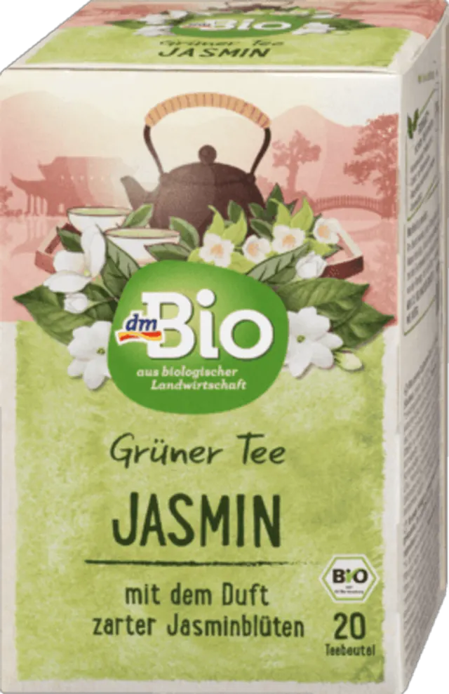 dmBio zeleni čaj jasmin 20 kes. 30g dmBio