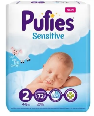 PELENE PUFFIES VP SENSITI VE MINI 2 4-8KG 80/1