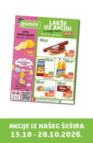 Gomex katalog 15.10.–28.10., naslovna strana